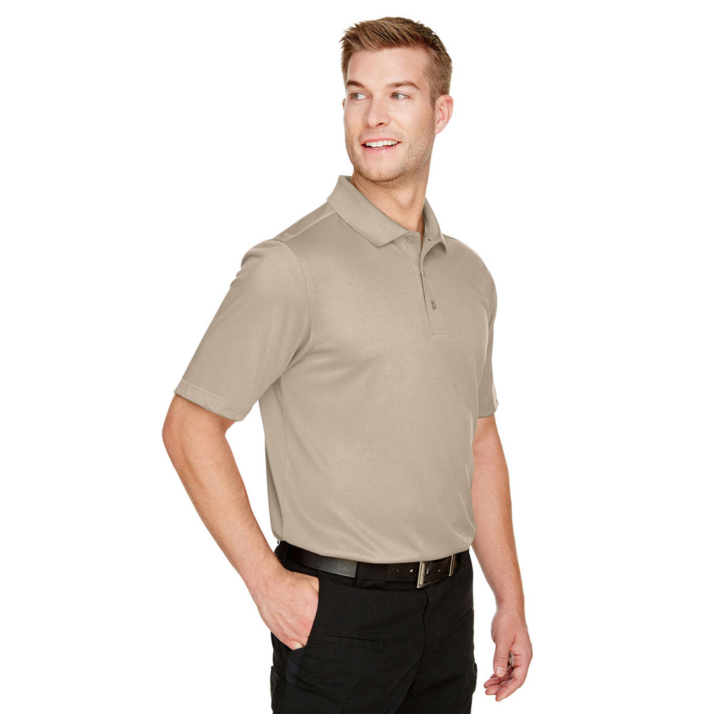 Harriton Men's Khaki Advantage Snag Protection Plus Polo