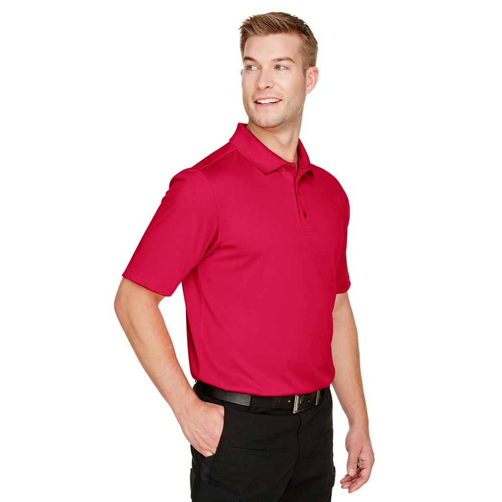 Harriton Men's Red Advantage Snag Protection Plus Polo