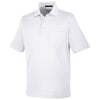 Harriton Men's White Advantage Snag Protection Plus Pocket Polo