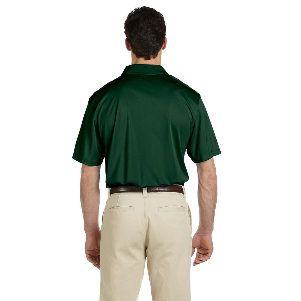 Harriton Men's Dark Green Micro-Pique Polo