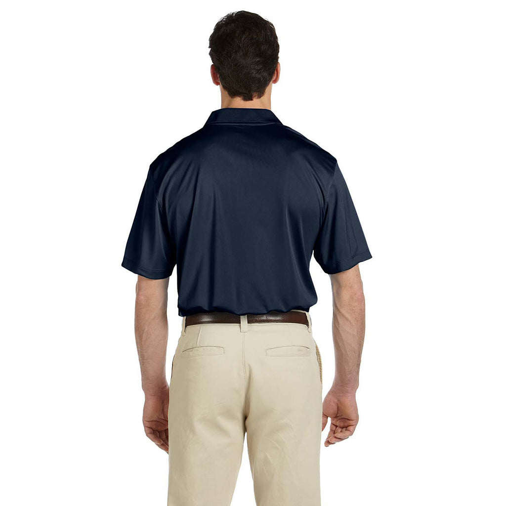 Harriton Men's Navy Micro-Pique Polo