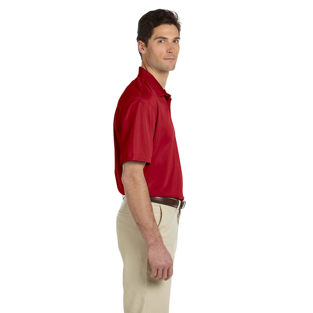 Harriton Men's Red Micro-Pique Polo