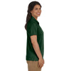 Harriton Women's Dark Green Micro-Pique Polo