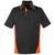 Harriton Men's Black/ Team Orange Tall Flash Snag Protection Plus Colorblock Polo