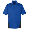 Harriton Men's True Royal/ Black Tall Flash Snag Protection Plus Colorblock Polo