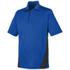 Harriton Men's True Royal/ Black Tall Flash Snag Protection Plus Colorblock Polo