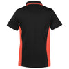 Harriton Women's Black/ Team Orange Flash Snag Protection Plus Colorblock Polo