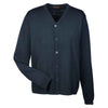 Harriton Men's Dark Navy Pilbloc V-Neck Button Cardigan Sweater