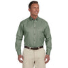 Harriton Men's Dill Easy Blend Long-Sleeve Twill Shirt with Stain-Release