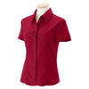 Harriton Women's Parrot Red Barbados Textured Camp Shirt