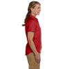 Harriton Women's Parrot Red Barbados Textured Camp Shirt