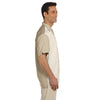 Harriton Men's Sand/Creme Two-Tone Bahama Cord Camp Shirt