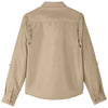 Harriton Women's Khaki Key West Long-Sleeve Performance Staff Shirt