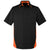 Harriton Men's Black/ Team Orange Tall Flash Colorblock Short Sleeve Shirt