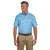 Harriton Men's Light Blue Short-Sleeve Oxford with Stain-Release