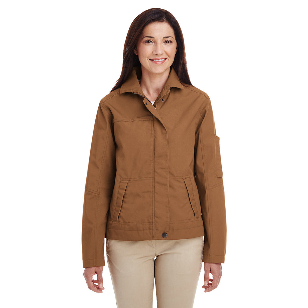 Harriton Women's Duck Brown Auxiliary Canvas Work Jacket