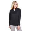 Harriton Women's Black Advantage Snag Protection Plus Quarter-Zip