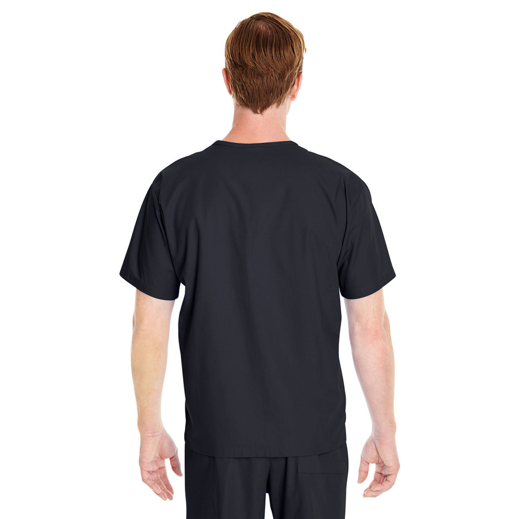 Harriton Men's Black Restore 4.9 oz. Scrub Top