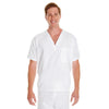 Harriton Men's White Restore 4.9 oz. Scrub Top