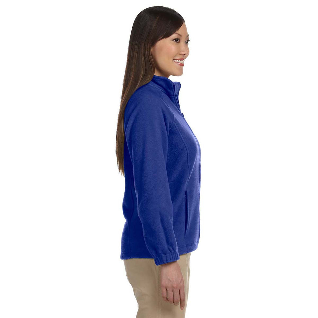 Harriton Women's True Royal 8 oz. Full-Zip Fleece