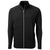 Cutter & Buck Men's Black Adapt Eco Knit Hybrid Recycled Full Zip Jacket