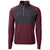 Cutter & Buck Men's Bordeaux/Black Adapt Eco Knit Hybrid Recycled Quarter Zip