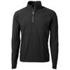 Cutter & Buck Men's Black Adapt Eco Knit Hybrid Recycled Quarter Zip