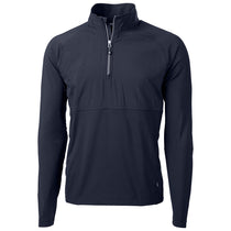 Cutter & Buck Men's Navy Blue Adapt Eco Knit Hybrid Recycled Quarter Zip