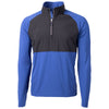 Cutter & Buck Men's Tour Blue/Black Adapt Eco Knit Hybrid Recycled Quarter Zip