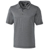 Cutter & Buck Men's Elemental Grey Heather Cascade Melange Stripe Polo