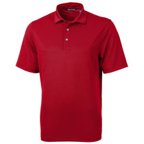 Cutter & Buck Men's Cardinal Red Virtue Eco Pique Recycled Polo