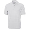 Cutter & Buck Men's Polished Virtue Eco Pique Stripped Recycled Polo