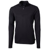 Cutter & Buck Men's Black Virtue Eco Pique Recycled Quarter Zip