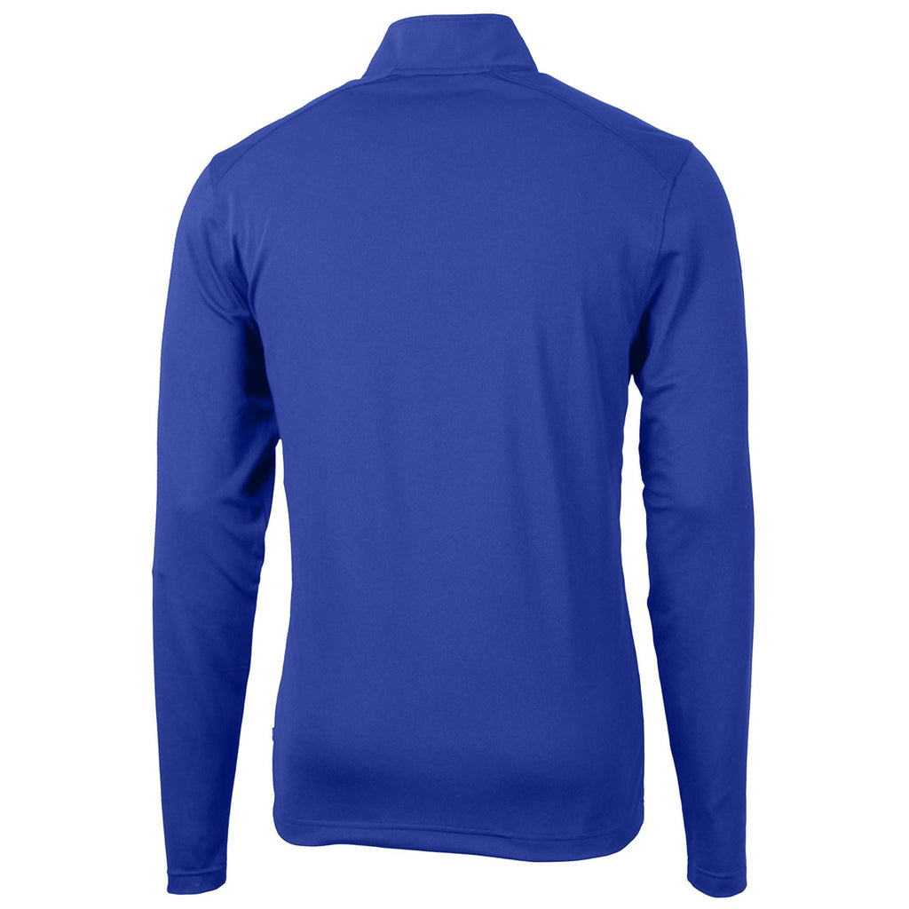 Cutter & Buck Men's Tour Blue Virtue Eco Pique Recycled Quarter Zip