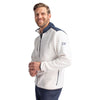 Cutter & Buck Men's Shell/Navy Blue Cascade Eco Sherpa Fleece Jacket