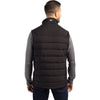 Cutter & Buck Men's Black Evoke Hybrid Eco Softshell Recycled Full Zip Vest