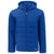 Cutter & Buck Men's Tour Blue Evoke Hybrid Eco Softshell Recycled Full Zip Hooded Jacket