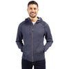 Cutter & Buck Men's Liberty Navy Heather Mainsail Full Zip Hooded Jacket