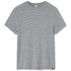 Glyder Men's Charcoal Heather and White Stripe Salton Short Sleeve