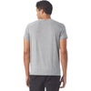 Glyder Men's Charcoal Heather and White Stripe Salton Short Sleeve