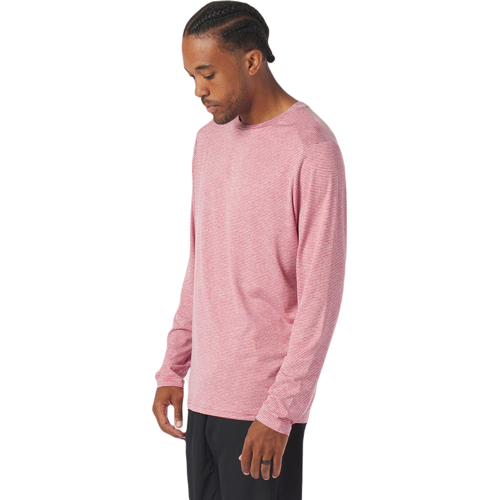 Glyder Men's Cardinal/Oatmilk Stripe Salton Long Sleeve