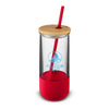 Primeline Red 20 oz. Vivify Straw Tumbler with Silicone Grip