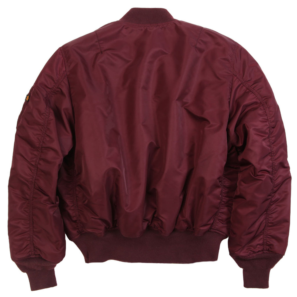 Alpha Industries Men's Maroon MA-1 Flight Jacket