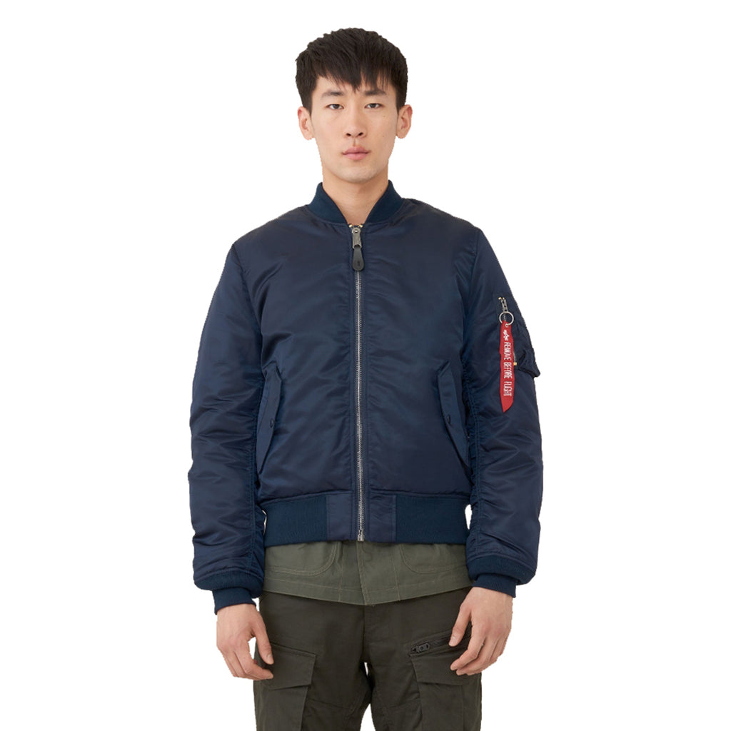 Alpha Industries Men's Replica Blue MA-1 Slim Flight Jacket