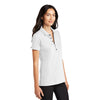 Mercer+Mettle Women's White Stretch Heavyweight Pique Polo