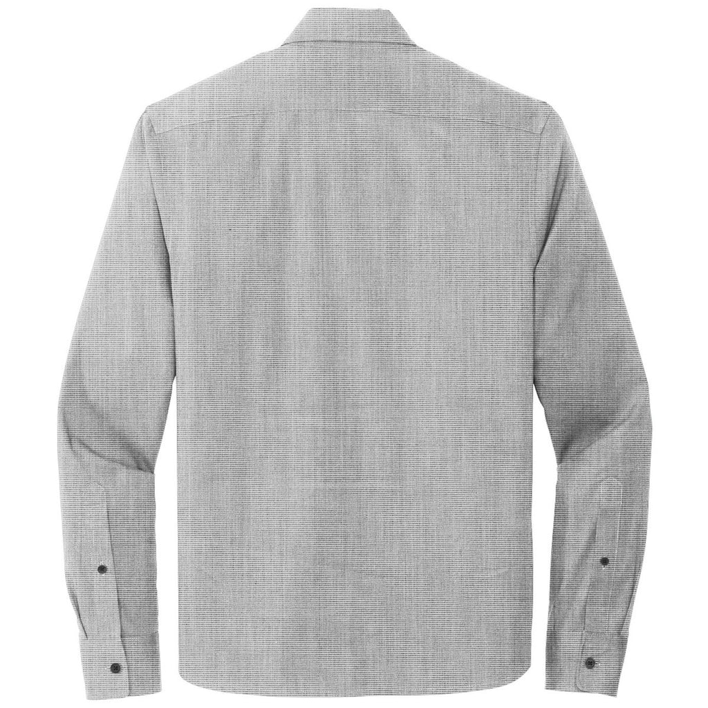 Mercer+Mettle Men's Gusty Grey End On End Long Sleeve Stretch Woven Shirt