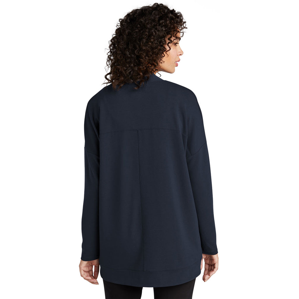 Mercer+Mettle Women's Night Navy Stretch Open-Front Cardigan