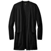 Mercer+Mettle Women's Deep Black Open Front Cardigan Sweater