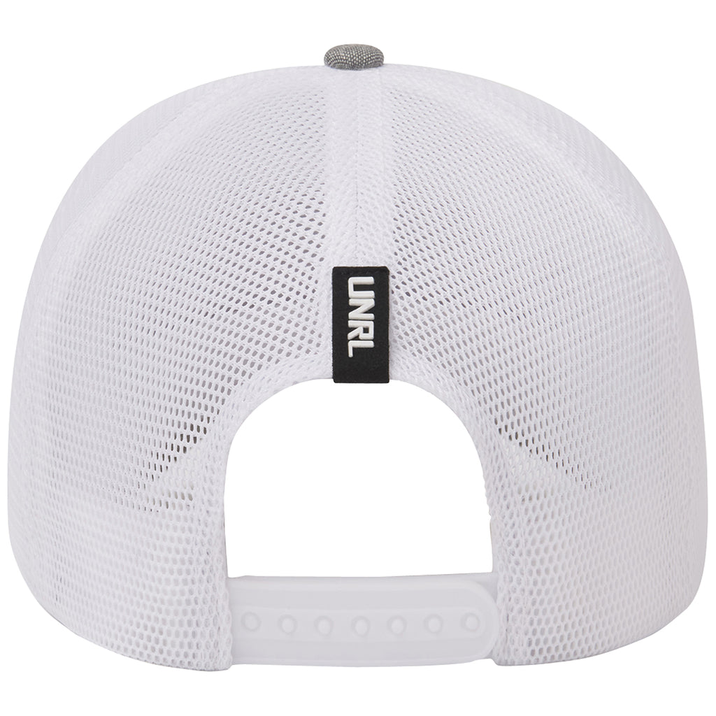 UNRL Grey/White Mid-Pro Trucker Cap