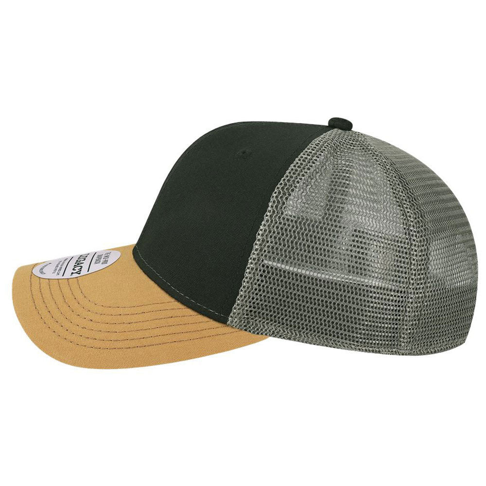 Legacy Black/Caramel/Dark Grey Mid-Pro Snapback Trucker Cap